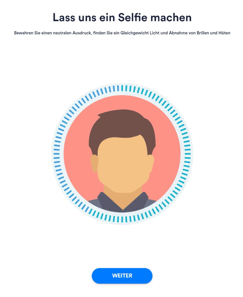 Gesicht im ovalen Rahmen positionieren